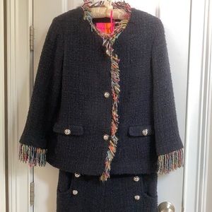 Vilagallo black 2 piece pantsuit